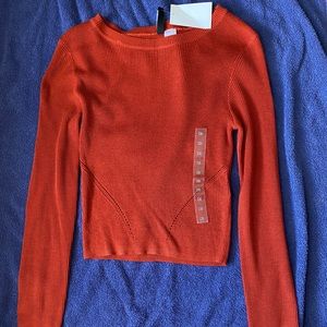 Orange cropped long sleeve